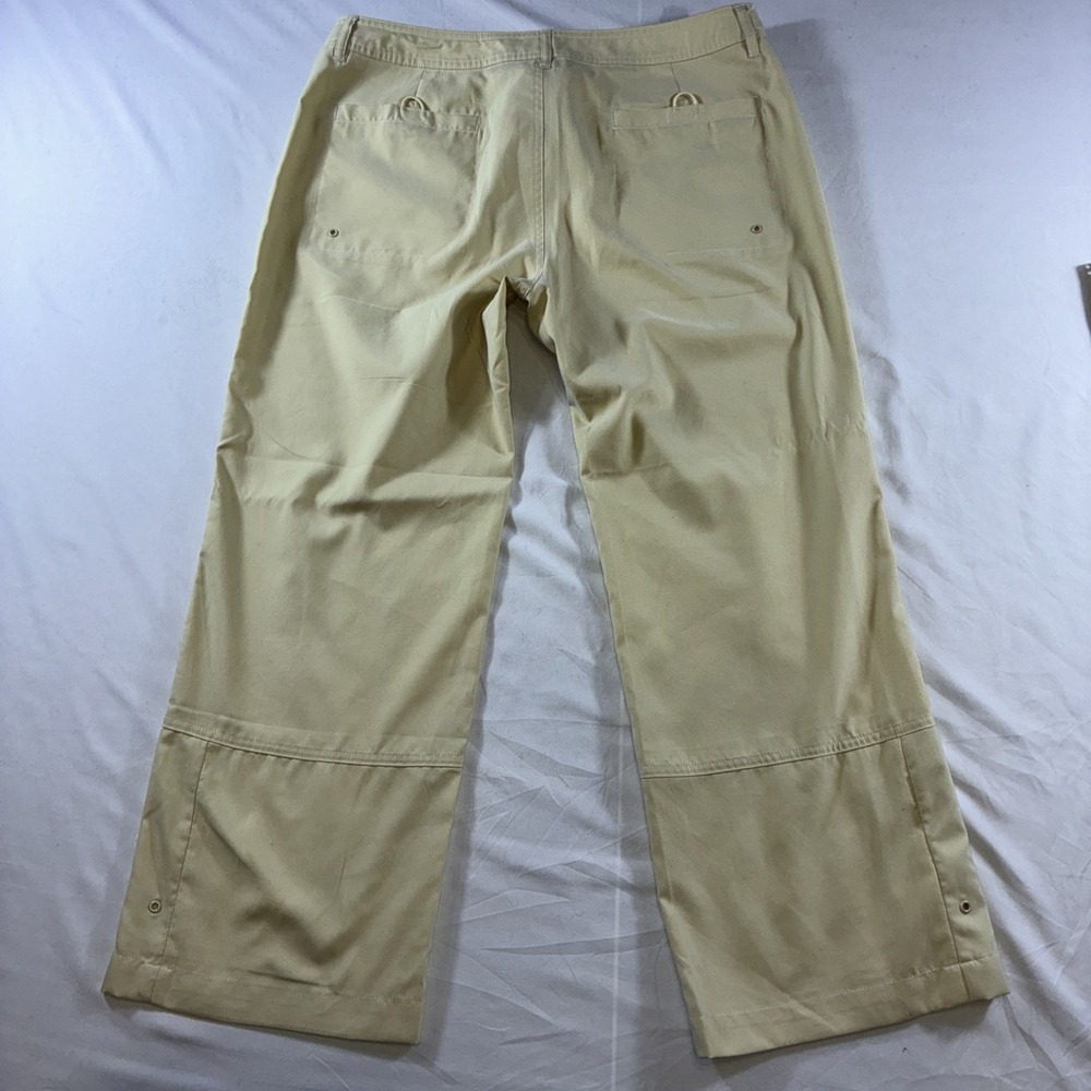 Athleta Tan Khaki Wide Leg Board Pants Lace Up Drawstring Size 10 Style 35392 - Picture 11 of 12